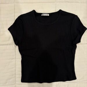 Reformation Classic Black Crop Top